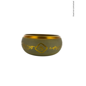 Bol Chantant Aluminium Vert Bouddha env 20 cm