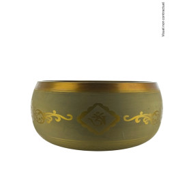 Bol Chantant Aluminium Vert Om env 30 cm