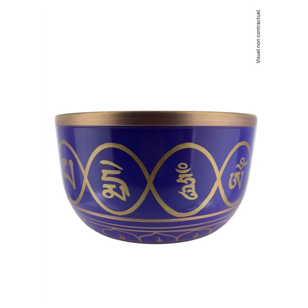 Bol Chantant Aluminium Violet Bouddha Katora env 30 cm