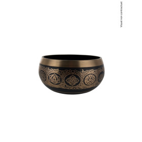 Bol Chantant Noir 7 Chakras env 11 cm