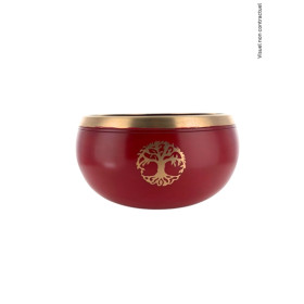 Bol Chantant Rouge Arbre de vie env 15 cm
