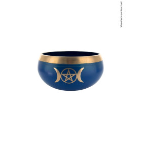 Bol Chantant Bleu Triple Lune env 11 cm