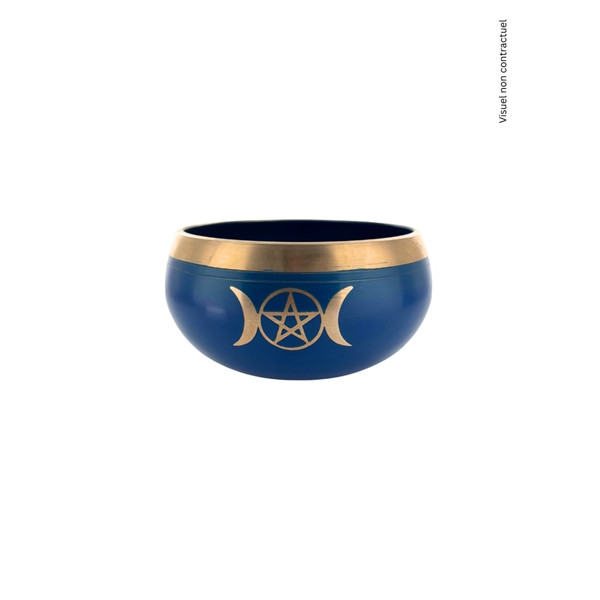 Bol Chantant Bleu Triple Lune env 11 cm