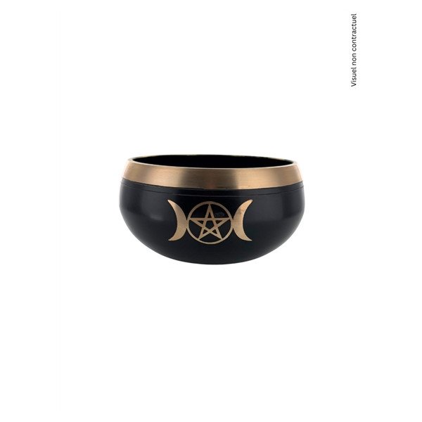 Bol Chantant Noir Triple Lune env 11 cm