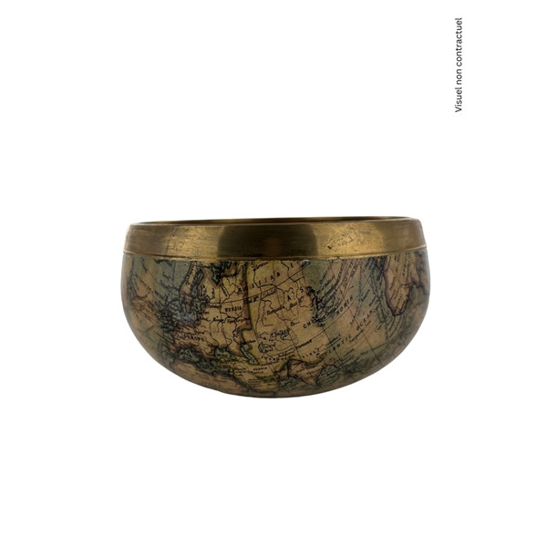 Bol Chantant Carte du monde env 14 cm