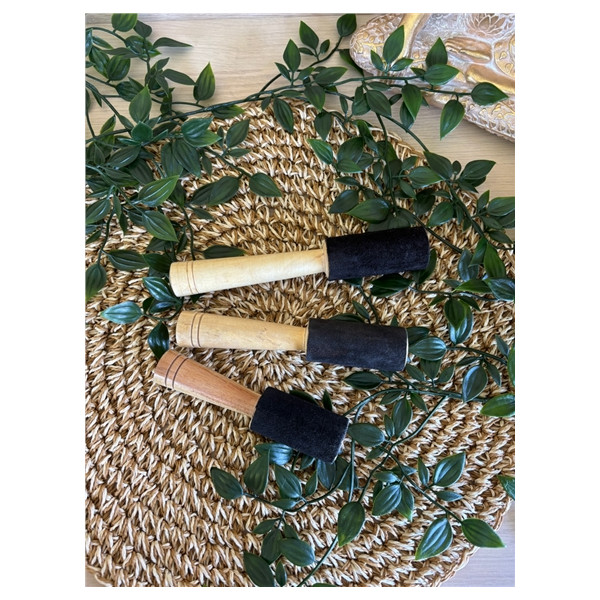 Maillet Bol chantant Bois et Cuir 12 cm