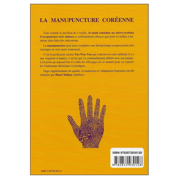 La manupuncture coréenne - Koryo Sooji Chim