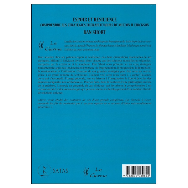 Espoir et Résilience  -  Comprendre les stratégies thérapeutiques de Milton H. Erickson