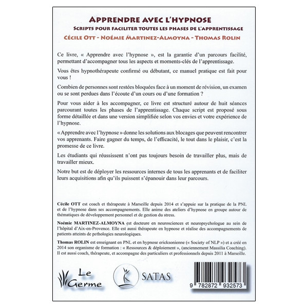 Apprendre avec l'hypnose - Scripts pour faciliter toutes les phases de l'apprentissage