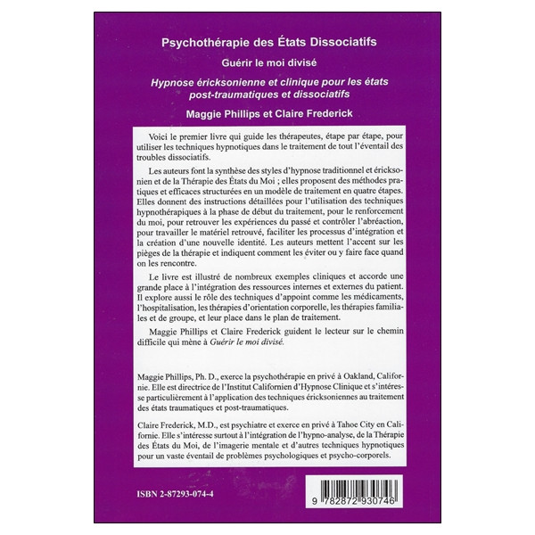 Psychothérapie des états dissociatifs - Guérir le moi divisé