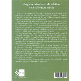 L'hypnose orientée vers la solution -  Une approche éricksonienne