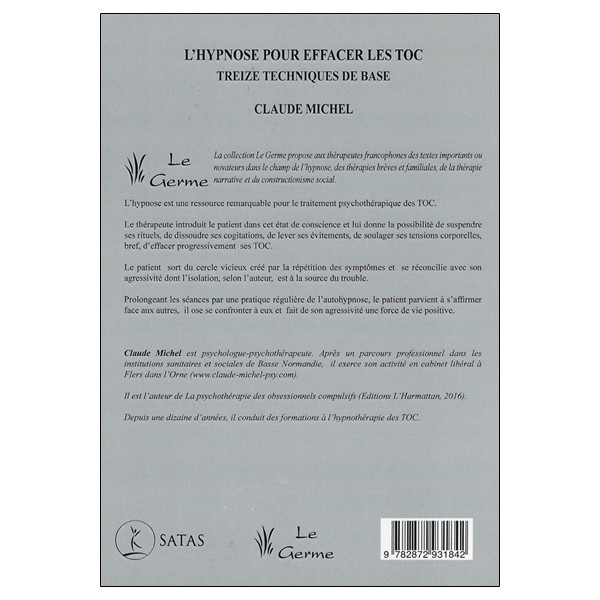 L'hypnose pour effacer les TOC - Treize techniques de base