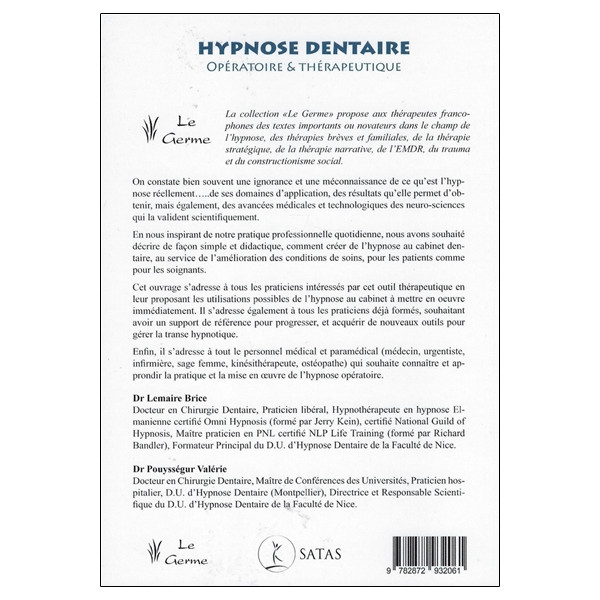 Hypnose dentaire - Opératoire & thérapeutique