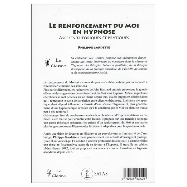 Le renforcement du moi en hypnose - Aspects théoriques et pratiques