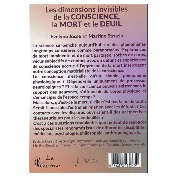 Les dimensions invisibles de la Conscience, la Mort et le Deuil