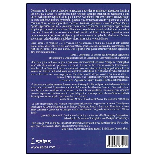 Relations dynamiques - Comment appliquer les principes de l'investigation appréciative dans la vie quotidienne