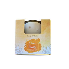 Bougie parfumée Pierres de Guérison Cristal de roche 200 g - 3 mèches