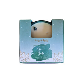 Bougie parfumée Pierres de Guérison Jade vert 200 g - 3 mèches