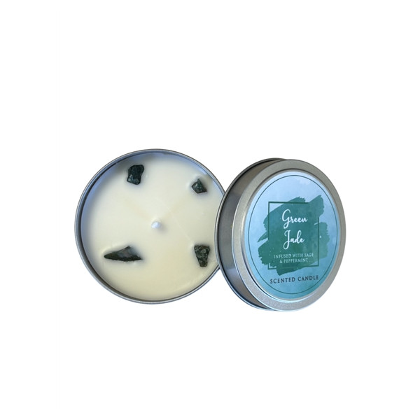 Bougie parfumée Pierres de Guérison Jade vert 80 g