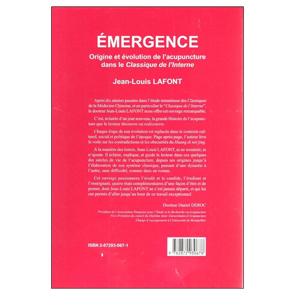 Emergence - Origine et évolution de l'acupuncture dans le Classique de l'Interne