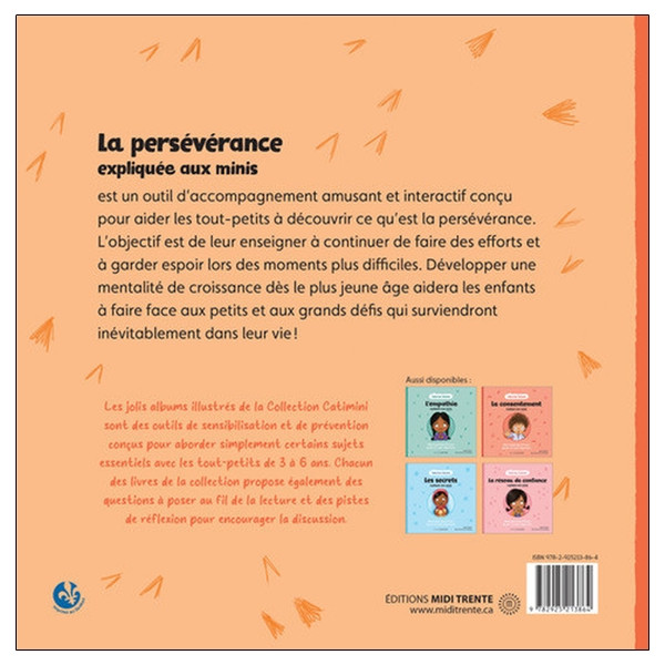 La persévérance expliquée aux minis - Album psychoéducatif pour aborder les sujets importants