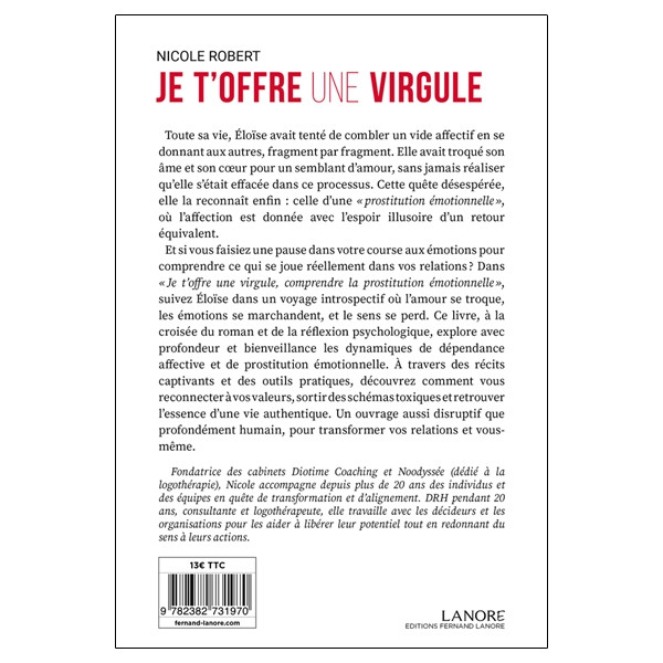 Je t'offre une virgule - Comprendre la prostitution émotionnelle