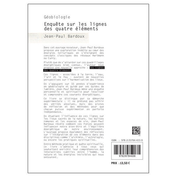 Géobiologie - Enquête sur les lignes des quatre éléments