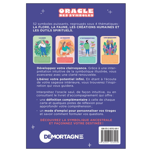 Oracle des symboles - 52 cartes et un livret d'instructions - Coffret