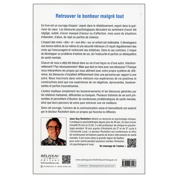 Blessures psychologiques - Guide pour comprendre et soigner les blessures invisibles