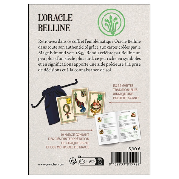 L'Oracle Belline - Les 53 cartes traditionnelles & 1 notice - Coffret