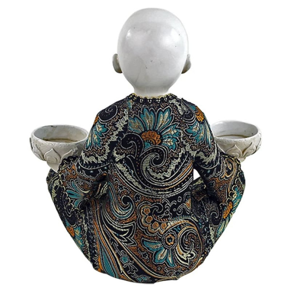 Petit Moine bougeoir 2 bougies -- 598 g； 16x14x21 cm