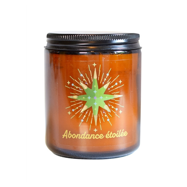 Bougie lithothérapie parfumée Abondance étoilée