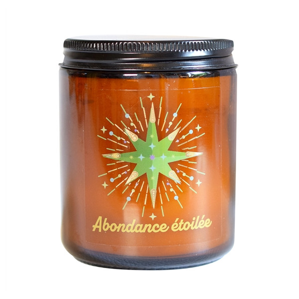 Bougie lithothérapie parfumée Abondance étoilée