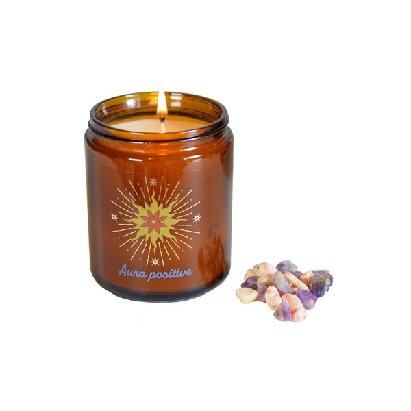 Bougie lithothérapie parfumée Aura positive