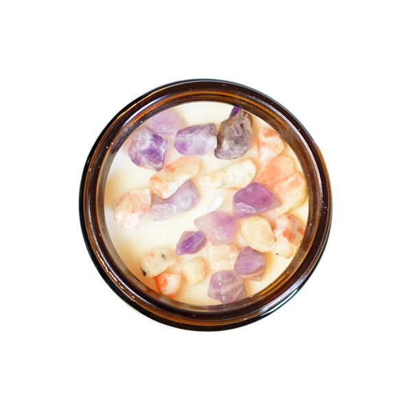 Bougie lithothérapie parfumée Aura positive