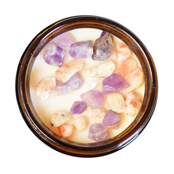 Bougie lithothérapie parfumée Aura positive