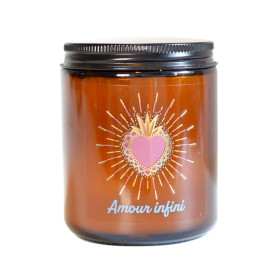 Bougie lithothérapie parfumée Amour infini