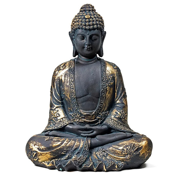 Bouddha de la sérénité style ancien Japon -- 478 g； 17x11x22 cm