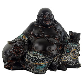 Bouddha bonheur et prospérité Chine -- 512 g； 20x12x13 cm