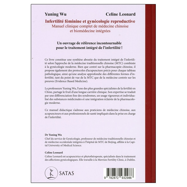 Infertilité féminine et gynécologie reproductive - Manuel clinique complet de médecine chinoise et biomédecine intégrées
