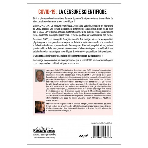 Covid-19 - La censure scientifique - Vaccins vétérinaires ARNm - Alimentation & santé en danger