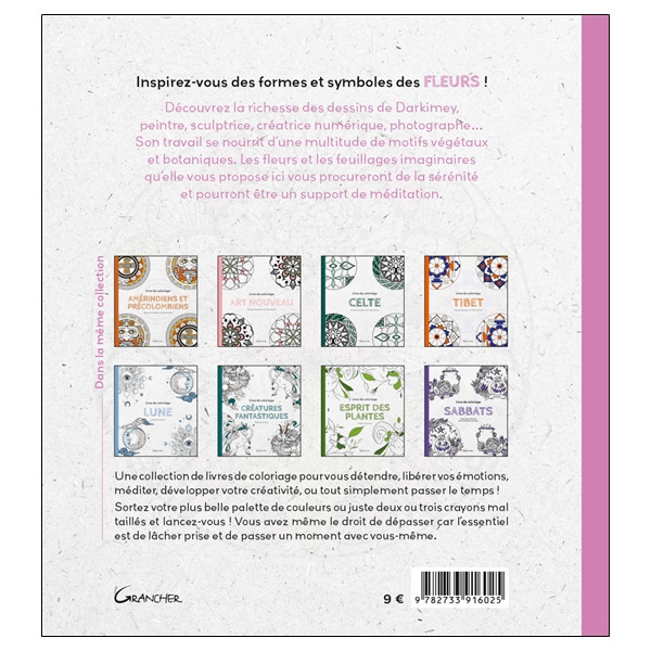 Livre de coloriage Fleurs imaginaires