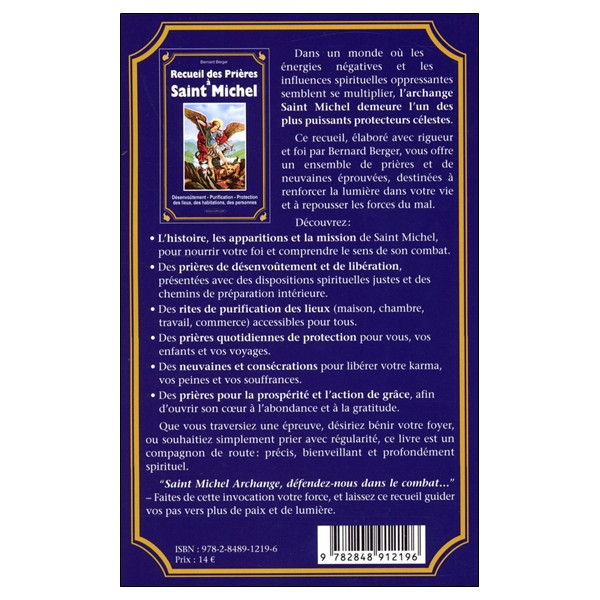 Recueil des Prières à Saint Michel - Désenvoûtement - Purification - Protection des lieux, des habitations, des personnes