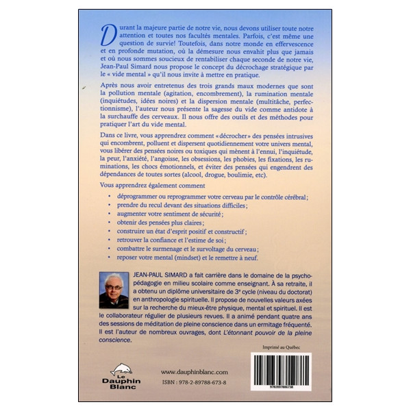 Pratiquez l'art du vide mental - Pensez moins, vivez mieux !