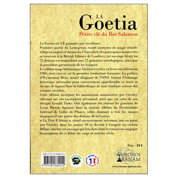 La Goétia - Petite clé du Roi Salomon