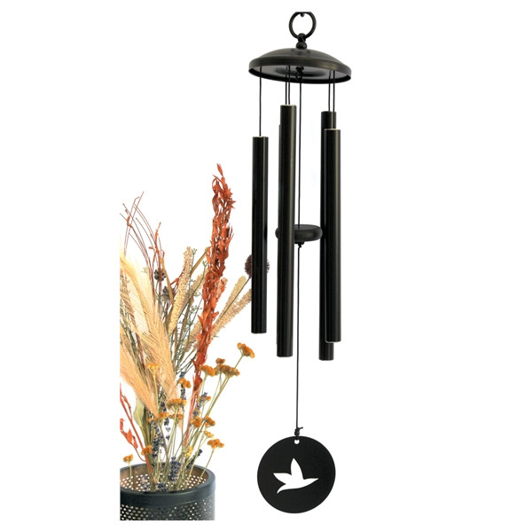 Carillon à vent Noir Oiseau 77 cm