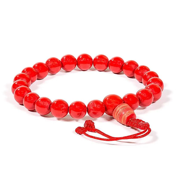 Mala/bracelet en corail 21 perles ajustable -- 0.8 cm