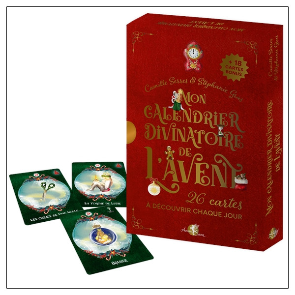 Mon calendrier divinatoire de l'Avent - 26 cartes à découvrir chaque jour et 18 cartes bonus