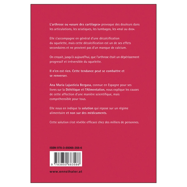 L'arthrose et sa solution ! L'arthrose n'est pas une maladie