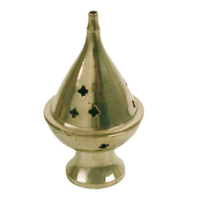 Brûle-encens laiton - forme cheminée